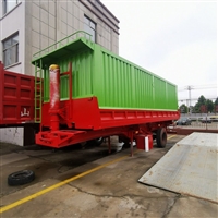20英尺集装箱自卸车 大鹅颈式集装箱半挂车 骨架自卸后翻