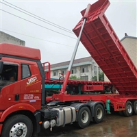 轻量化后翻半挂车 一体式自卸车 9米后翻自卸标准尺寸
