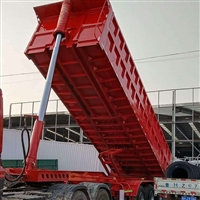 标准自卸半挂车 9米后翻半挂车 电动篷布前顶直翻加高厢板