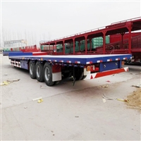 半挂平板车 13米半挂车 集装箱运输拖板车 供应厂家