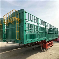 仓栅式花栏半挂车 轻量化13米高低板高栏 自重轻