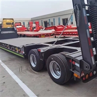 二线四桥挖掘机拖板车 运输钩机低平板半挂车 规格配置