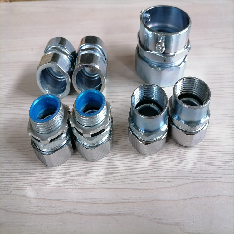 金属端式桥架接头dpj电缆护套固定头 英制公制穿孔金属浪管头m27*2-搜