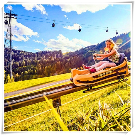 景区观光单轨滑车无动力单轨滑车轨道滑草车