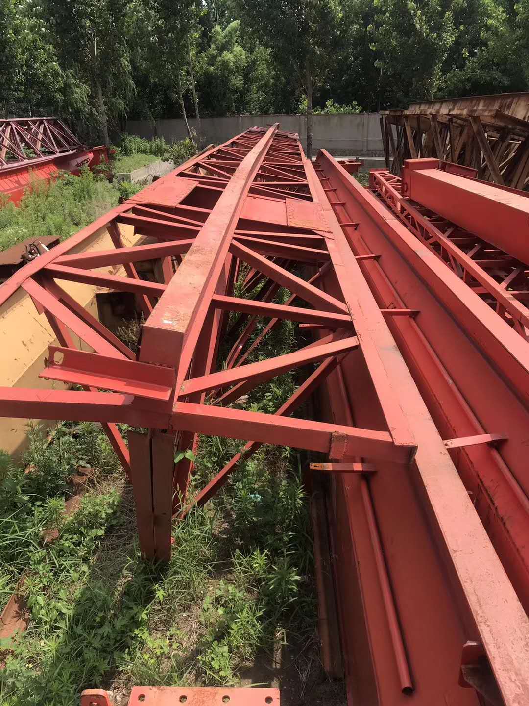 二手单梁16吨全花架龙门吊跨度1644米腿高9米400驱动