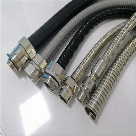 福莱通不锈钢包塑金属软管34螺纹光纤保护管304钢带阻燃包线管