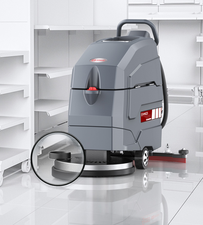 扬子x4洗地机工厂手推式工业车间商用酒店超市擦地电动地面拖地机