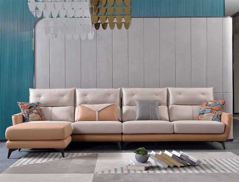 双虎家私意式轻奢科技布沙发客厅大小户型直排沙发门店同款s2220