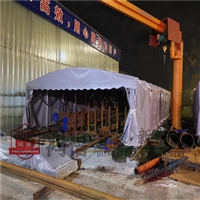 嘉定推拉蓬房带轮移动 临时简易遮雨帐篷 嘉定鸿禧伸缩棚上门测量