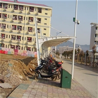 天台停车篷伸缩式 始丰移动遮雨棚房 天台始丰膜结构车蓬施工快捷