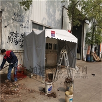 快速制作常州推拉雨棚 移动式带轮油布帐篷 常州武进鸿禧伸缩雨棚