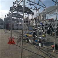 义乌油布篷房推拉式 带轮移动帐篷 义乌佛堂周边伸缩棚房低至91元起做