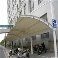 昆山停车棚帆布可达15年 自行车推拉蓬房 昆山鸿禧自行车停车棚
