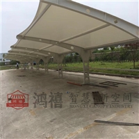 昆山停车棚 昆山膜结构雨篷 自行车棚加工 崇义长龙订做雨篷 昆山移动棚项目案例