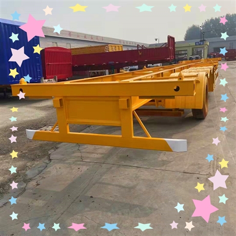 20英尺集装箱拖车危险品骨架运输车轻量化厢式半挂车