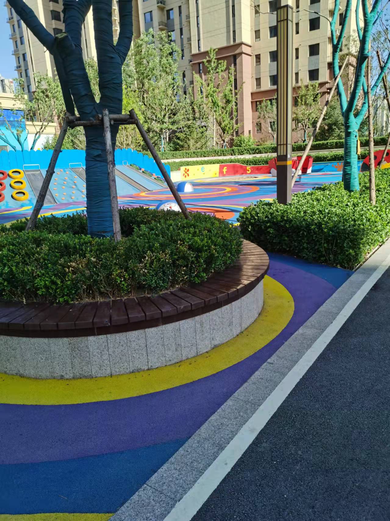 园林绿化,美丽乡村建设,幼儿园塑胶地面,学习塑胶跑道,小区塑胶跑览