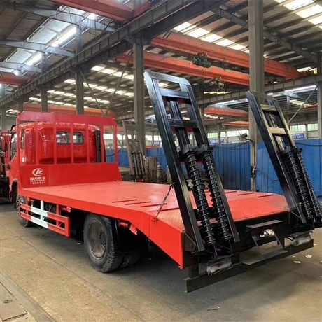 单桥拉挖机平板运输车小黄牌平板车