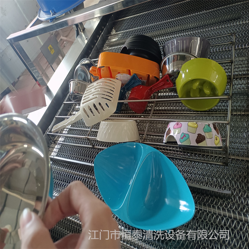 珠海密胺餐具清洗机 通过式除蜡清洗烘干线HT-1751
