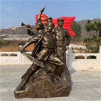 革命主题人物雕塑 红色主题铜雕塑