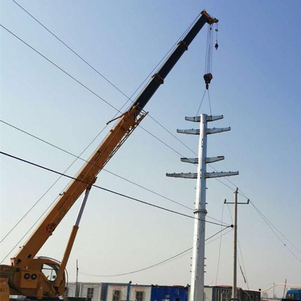 厂家供应15米单回路钢管杆 承接钢桩基础打桩 钢管塔价格