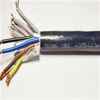 高杆灯混合电缆 电源线+网线+光纤4*1.5+4*CAT5E+FO9/125um防老化