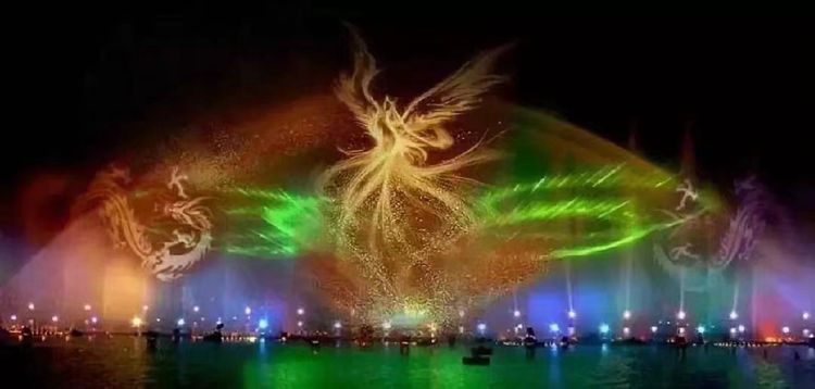 水幕电影水幕投影户外文旅灯光投影视频秀全息裸眼3d