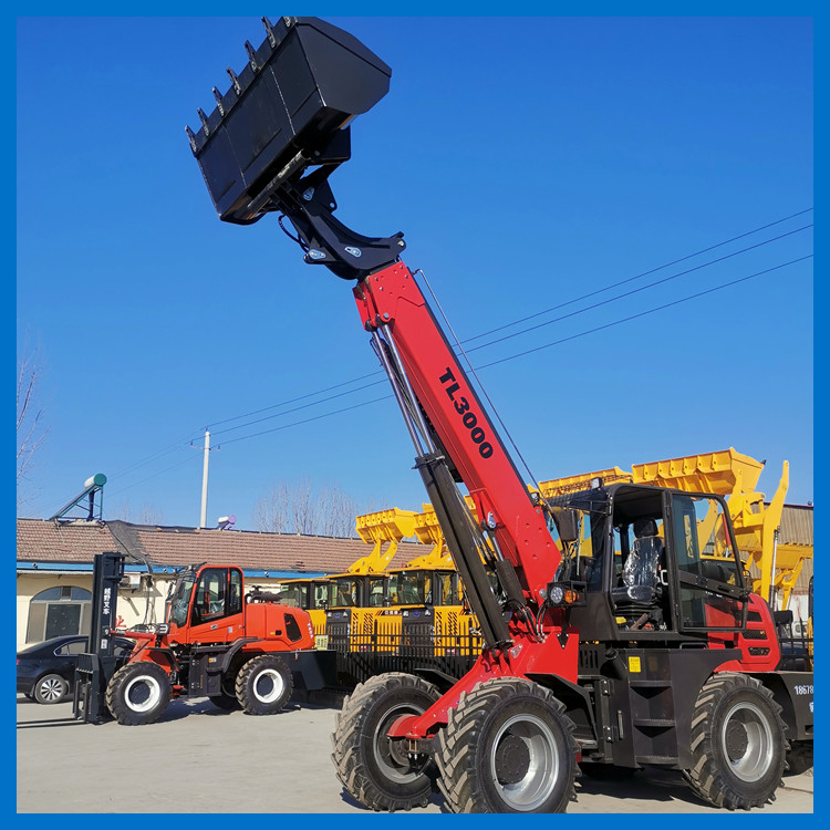 伸缩臂装载机 六缸大马力伸缩臂铲车 大臂提升高度7米