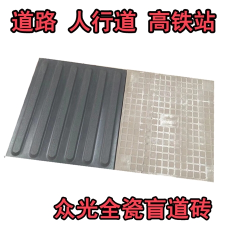 20/25凹面槽盲道砖 背纹耐磨防滑全瓷盲道砖 建筑材料