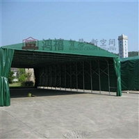 浙江雨棚 鸿禧雨篷 户外推拉遮阳雨篷 昆山轨道移动雨篷 仓储雨棚定做