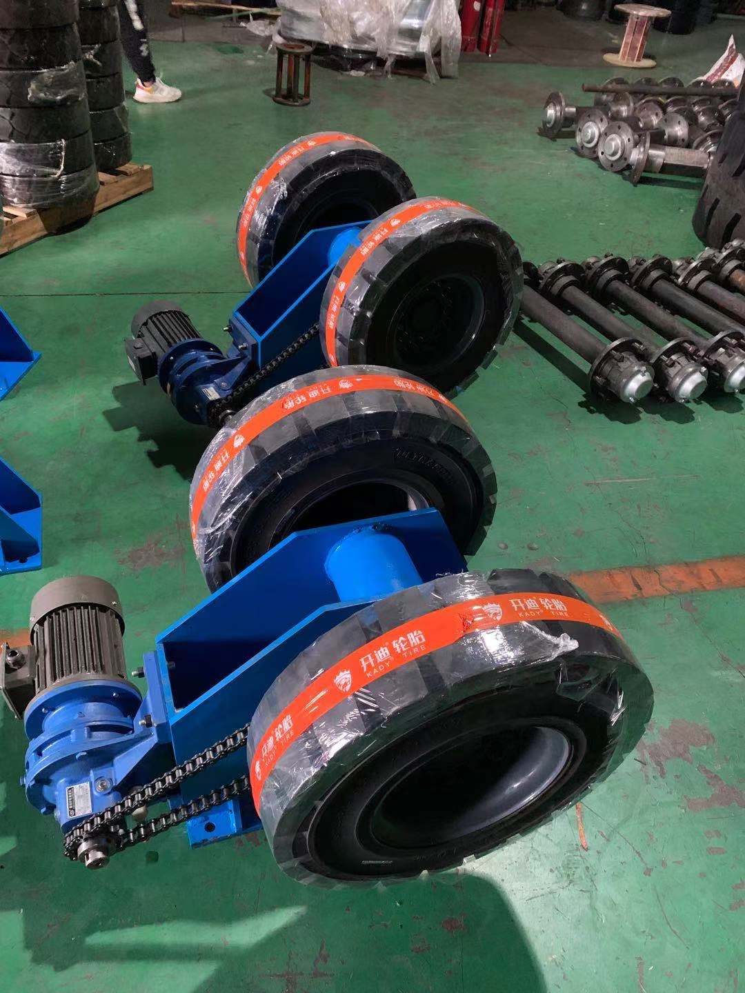 隧道台车行走轮电机驱动实心轮直径560x150拖车实心轮