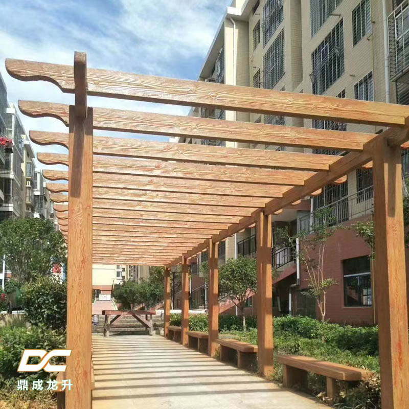 葡萄架仿木纹花架爬藤架庭院花园凉亭廊架户外长廊架子定制