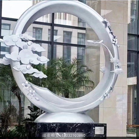 内蒙古大型景观月亮雕塑不锈钢雕塑加工在线咨询