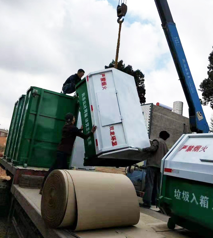 昆明勾臂箱厂家 勾臂式车载垃圾箱 户外 环卫大型转运箱 小区校园垃圾