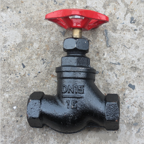 铸铁丝扣截止阀j11t16暖气开关铜芯锅炉蒸汽截止阀内螺纹4分dn15