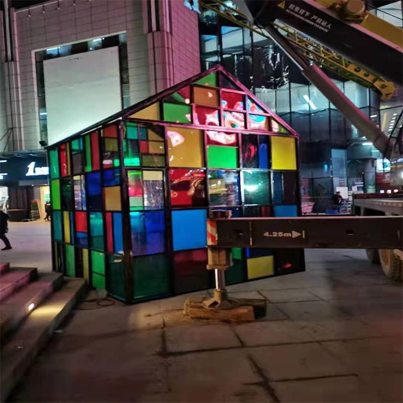 发光跷跷板 美陈展 网红过山车 中秋美陈道具出租赁