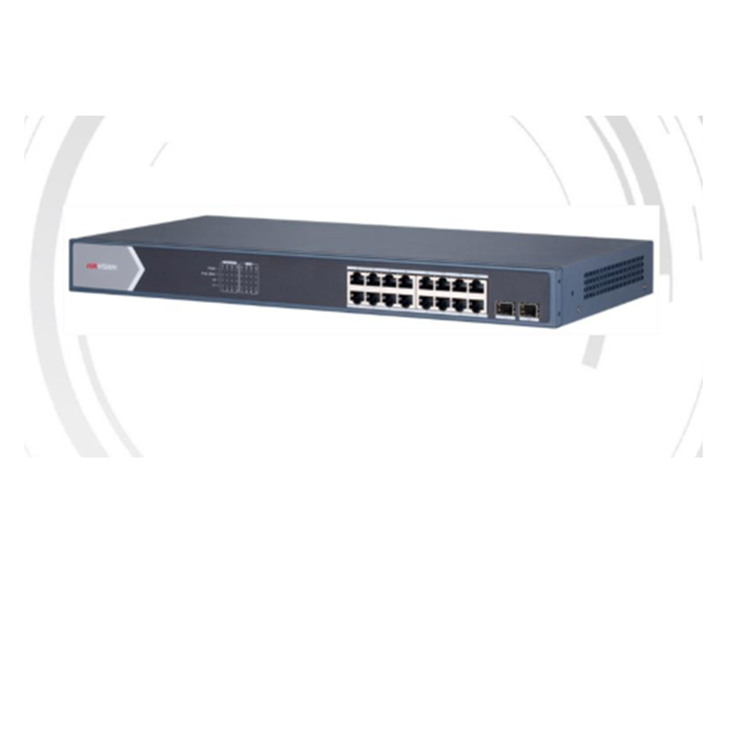 DS-3E1518P-E 海康威视16口轻网管千兆PoE交换机 海康云管APP