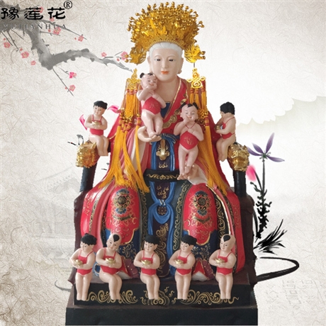 泰山爷神像 彩绘手工工艺精致雕像 泰山老母神像 大型三官爷神像