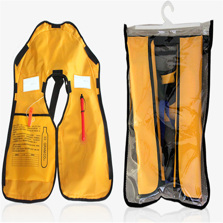 新款便携式气胀式成人救生衣自动充气救生衣浮潜冲浪游泳船用救生衣