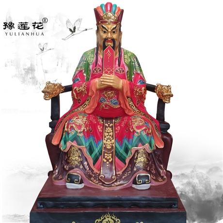 金臉五龍王神像 三爺廟塑像龍王神像 彩繪五龍爺神像 五帝龍王神像