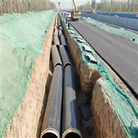 预制埋地保温钢管 高密度聚氨酯直埋发泡管DN100发货济南