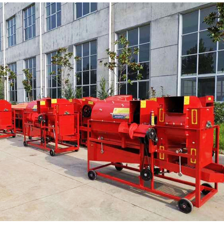 自动上料花生摘果机大型牵引式花生脱秧机全喂入式花生摘果机