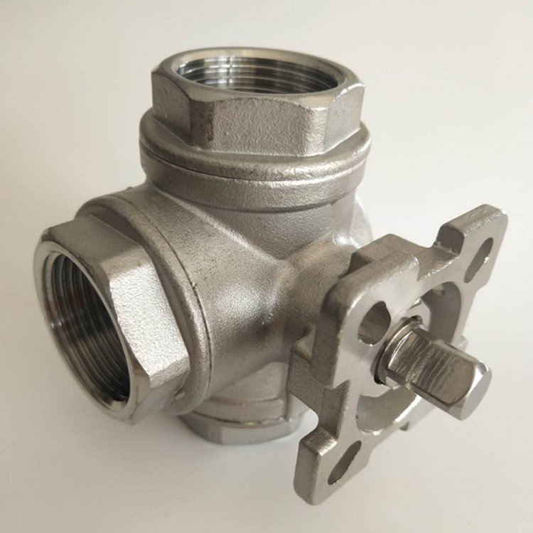 三通球阀304316不锈钢带开关阀门46分1dn152025324050