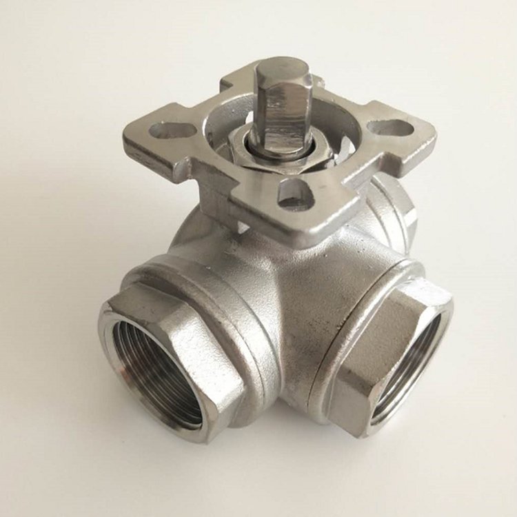 三通球阀304316不锈钢带开关阀门46分1dn152025324050