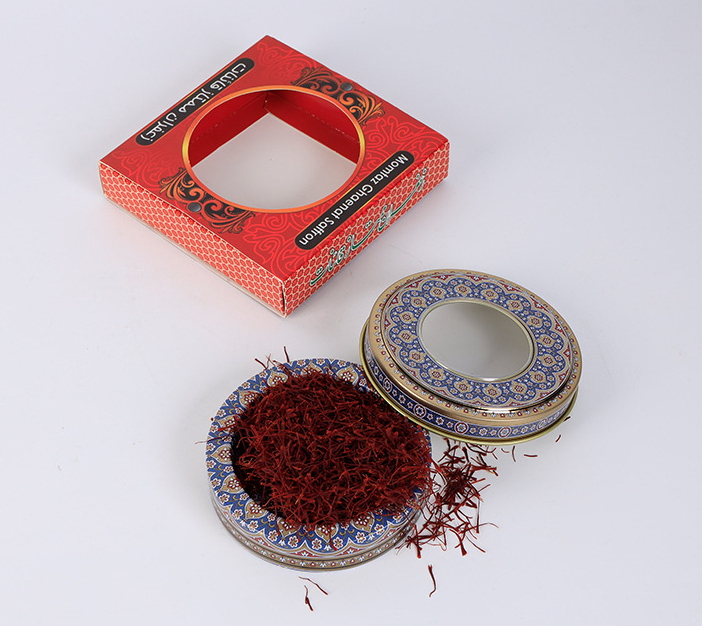印驰图定制藏红花包装金属盒2g西域藏红花盒子药材马口铁彩印伊朗进口