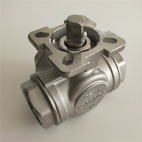 三通球阀304316不锈钢带开关阀门46分1dn152025324050