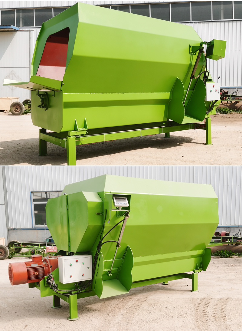 秸秆揉搓搅拌机 青储饲料混料机 电动双轴tmr饲料制备机