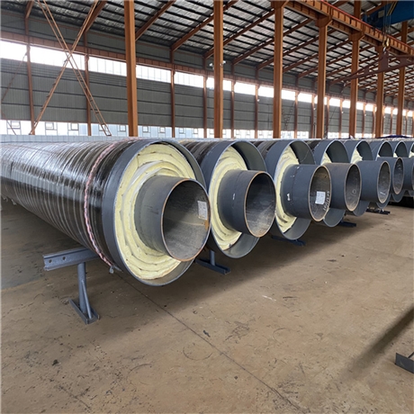 无缝聚氨酯复合预制直埋钢套钢保温管 兴松管道规格多样