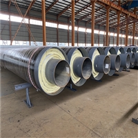 无缝聚氨酯复合预制直埋钢套钢保温管 兴松管道规格多样