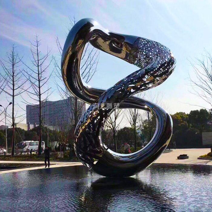 螺旋不锈钢酒店景观雕塑