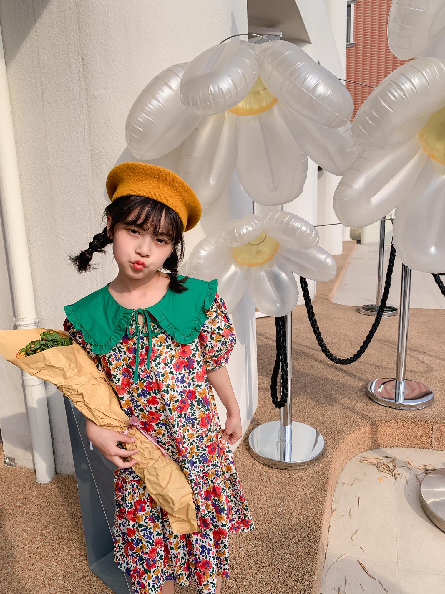 品牌网红童装潮牌迦南贝妮2022童装夏季新款童套装童裙童t品牌童装